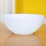 Salatiera PLAIN WHITE Moon, de sticla-ceramica, 17.5 cm