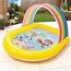 Piscina gonflabila pentru copii INTEX cu baldachin si jeturi de apa, 147 x 130 x 86 cm, 84 l, 2+