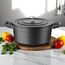 Кастрюля с крышкой PINTI Tradition Pro Black, 28cм, 6.7л